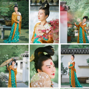 PS把古装唐服美女照片调成通透色彩