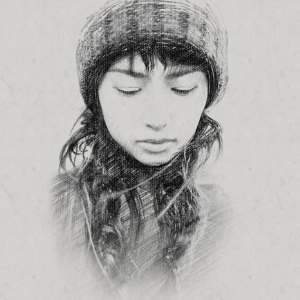 制作黑白素描人像照片的PS教程