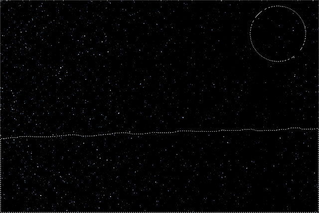 PS滤镜给城市夜空照片添加满天星星效果