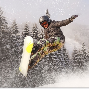 用Photoshop滤镜增强滑雪照片的动感效果