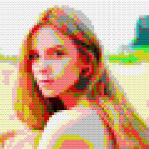 PS滤镜把美女照片制成水彩画效果