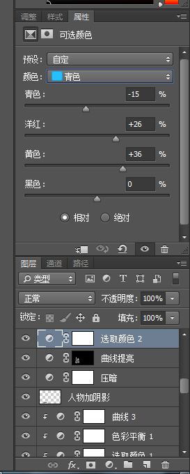 Photoshop创意合成暗夜森林中的美女狐狸精，孤尾美女。
