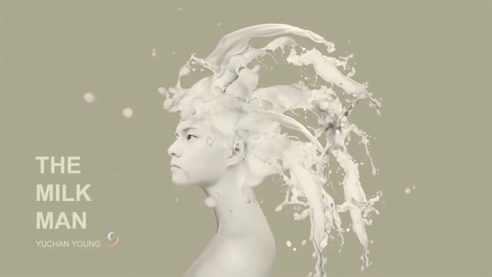 创意合成，在PS把中把牛奶和人体完美结合_www.16xx8.com
