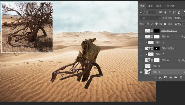创意合成，用PS合成一个在奔跑的树人_www.16xx8.com