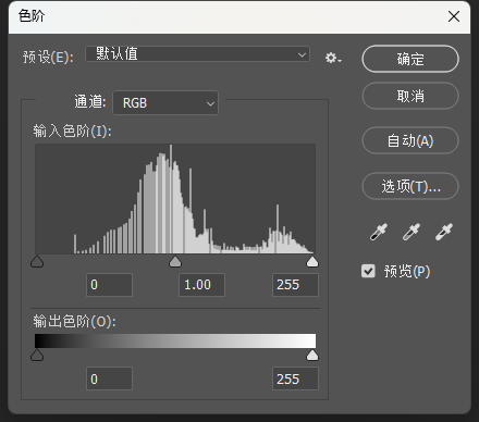 ps2022色阶怎么调出来第1步