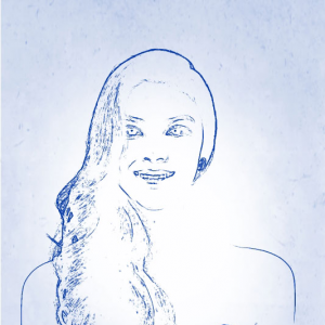 ps如何把普通人物照片变成圆珠笔画效果？